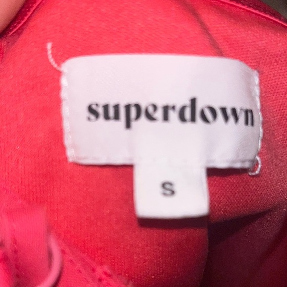 Superdown Revolve Ramona Double Strap One Shoulder Romper in Pink Size Small - Picture 3 of 3